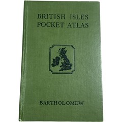 British Isles Pocket Atlas John Bartholomew 1952 Fourteenth Edition Maps Green
