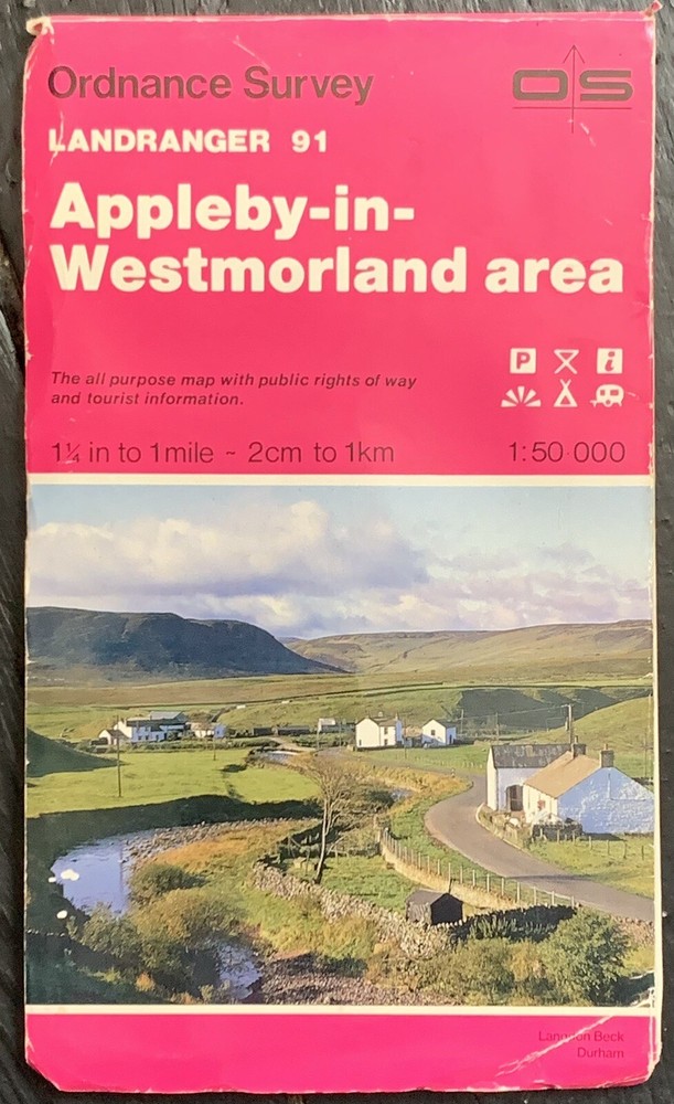 OS Ordnance Survey Landranger Map 1994, Sheet 91 – APPLEBY-IN-WESTMORLAND AREA
