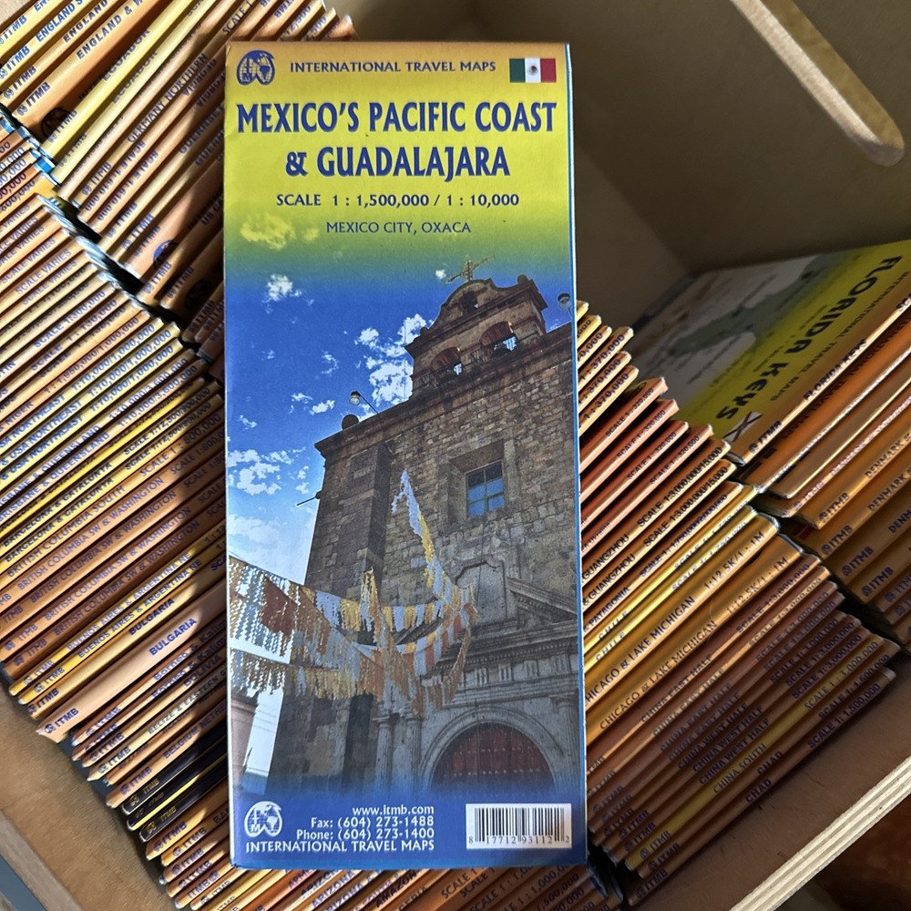 Mexico Pacific Coast & Guadalajara Travel Map 1:1,500,000 – ITMB Road Guide