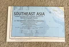 National Geographic Map Southeast Asia 1968