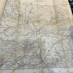 PADIHAM WHALLEY Ordnance Survey Sheet 34/73 1:25000 1947 National Grid