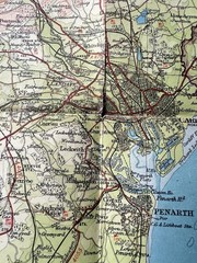 Bartholomew’s Map N Somerset Bristol Bath Vintage 40s 1946 Paper ½” Free Post UK