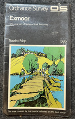 VINTAGE ORDNANCE SURVEY TOURIST MAP EXMOOR GOOD CONDITION FOR AGE