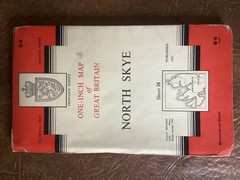 NORTH SKYE – Ordnance Survey One Inch map (Seventh Series) mounted on cloth