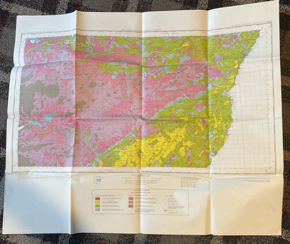 Ordnance Survey Map: Soil Survey Of Scotland – Land Use Capability Stonehaven