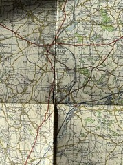 TAUNTON & LYME REGIS Ordnance Survey Seventh Series CLOTH 1 inch 1960 Sheet 177