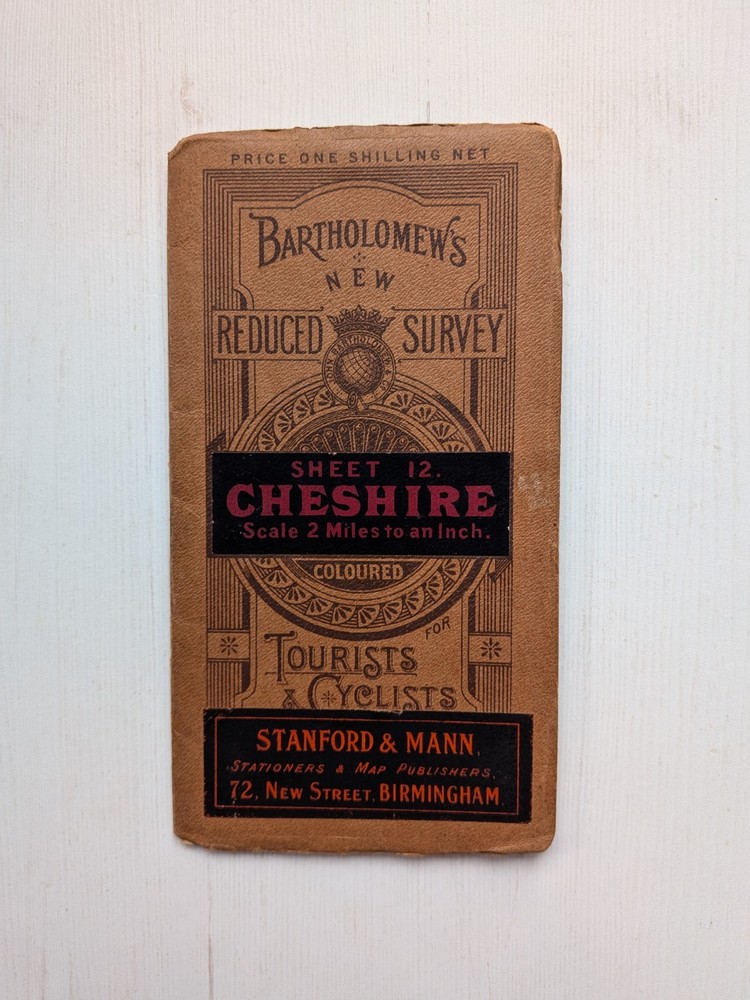 Bartholomew’s New Reduced Survey Map of Cheshire – Stanford & Mann – 1910