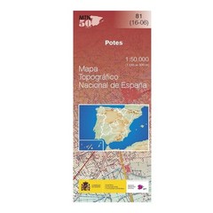 Spain map 0081: Potes hiking walking cycling topographic 1:50K