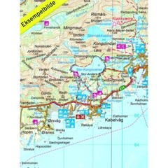 Norway Lofoten Tourist Map 2549 hiking walking skiing climbing cycling