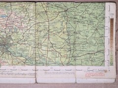 Vintage c.1925 Bartholomew’s Revised Half Inch to Mile – Sheet 6 on cloth (r2942