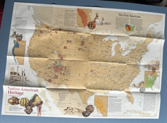 Native American Heritage, National Geographic, Chart & Poster, 1991
