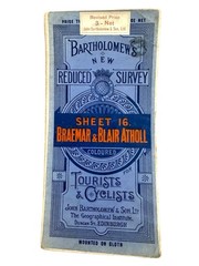 4 Bartholomew’s Tourist & Cyclists Reduced Survey Maps 1900-1930’s on Cloth