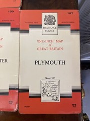 Ordnance Survey One Inch Maps 1950s 1960s Truro Torquay Fishguard Pembroke