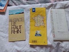 Michelin Map, No 62, Chaumont-Strasbourg, France 1980’s + road map +Alsace guide