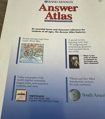 Rand McNally Answer Atlas Geography Resource for Students Paperback