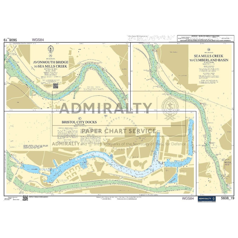 Admiralty Small Craft Chart 5608_19: Avonmouth Bridge to Sea Mills Creek