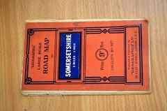 GEOGRAPHIA LARGE SCALE ROAD MAP OF SOMERSETSHIRE; 3 MILES TO 1 INCH, , Very Good