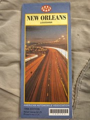 Large New Orleans AAA Fold-Out City Map, 68×98 cm, Street Index, 1994 Edition