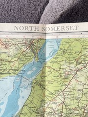 Bartholomew’s Map N Somerset Bristol Bath Vintage 40s 1946 Paper ½” Free Post UK