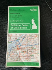 Ordnance Survey Map Pathfinder 1184 Melksham 1:25000 ST 86/96