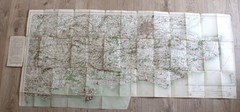 Vintage 1905 Ordnance Survey England & Wales Sheet 19 23 20 24 Cloth Backed Map