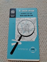 Vintage OS 2 1/2 inch map Wells-next-to-Sea sheet TF 94 1955/1960