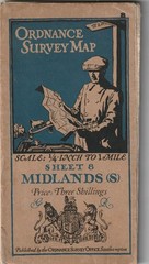 ORDNANCE SURVEY MAP. MIDLANDS (S) 1920. 1/4 inch to 1 mile. SHEET 8. LINEN