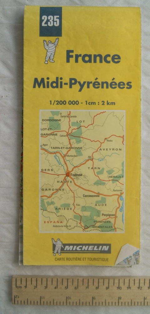 2000 Michelin Map No. 235 France, Midi-Pyrenees