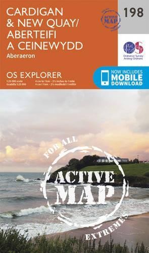 Cardigan and New Quay, Aberaeron (Map) OS Explorer Active Map