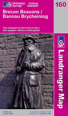 Brecon Beacons Ordnance Survey map 160