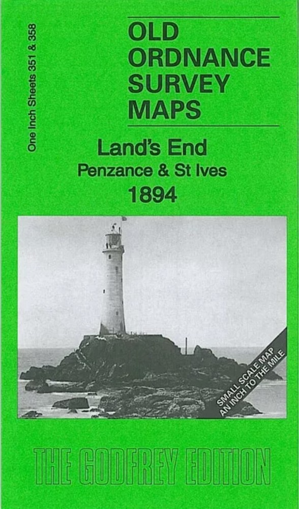MAP OF Land’s End, Penzance & St Ives 1888 or 1894 One Inch Sheet 351