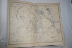 UPPER NUBIA & ABYSSINIA 1877 Antique Johnston Map Print TIGRE, ARABIA