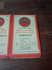 3x Vintage OS One-Inch Maps