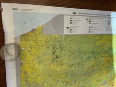 2 Posters Geology Geography PA DCNR USGS Maps Digital Elevation Land Cover 1999
