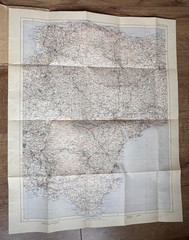 Somerset/Devon Motoring, Hiking vintage map Circa 1930s/40s