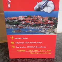 Bulgaria Michelin 739 Folded Map