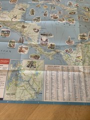 Esso The Caribbean With The Bahamas And Bermudan Map 1956