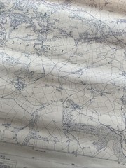 Vintage 1954 OS Large Scale National Grid Map Of Plymstock Nr Plymouth