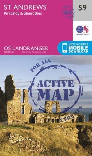St Andrews, Kirkcaldy & Glenrothes (Map) OS Landranger Active Map