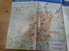 OFFICIAL VISITOR’S TOURIST MAP OF QUITO EQUIDOR #174
