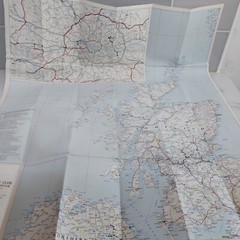 RAC Route Map Of Great Britain 1976 Through Routes to Weymouth