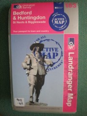 153 BEDFORD HUNTINGDON AQUA ACTIVE WATERPROOF LANDRANGER ORDNANCE SURVEY MAPS OS