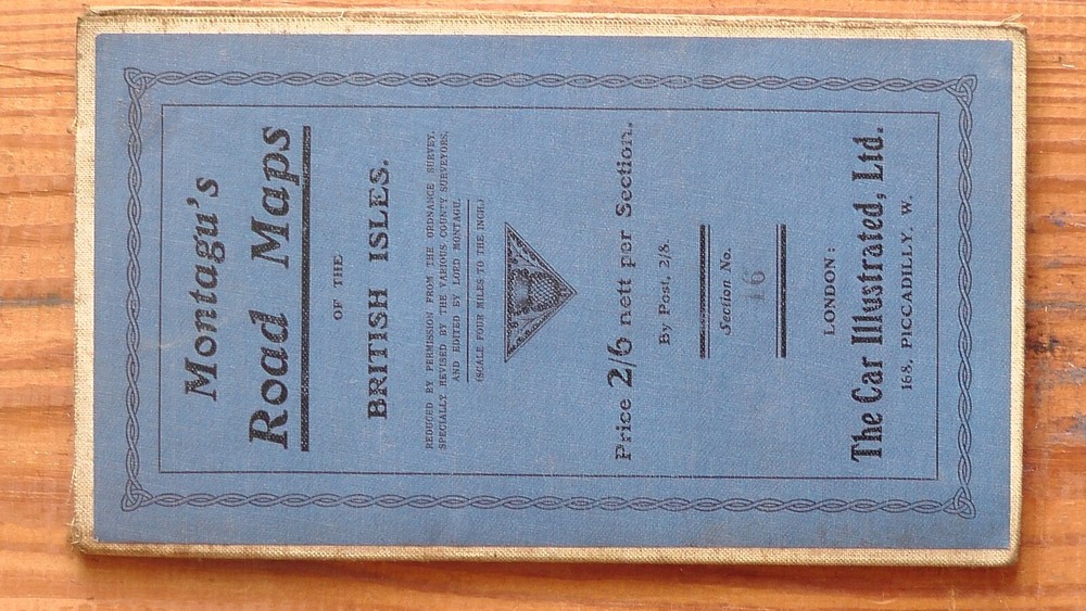 c1910 1 inch : 4miles North Scotland section 16 Road Map by Montagu.