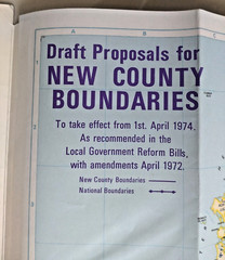 The County Boundaries 1974 by Geographers A to Z Folding Paper Map