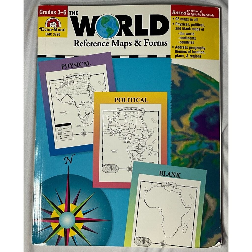 The World Reference and Map Forms Paperback Evan-Moor Educational