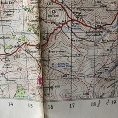 Montgomery & Llandrindod Wells Old 1966 Ordnance Survey One-Inch Map Sheet 128