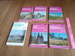 Vintage Ordnance Surveys Maps UK Great Britain 1980s LOT of 6 OS (Free Ship US)