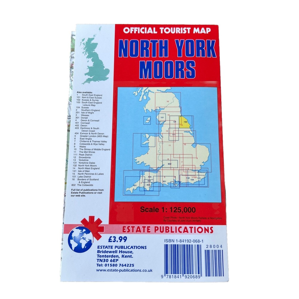 Local Leisure Maps: North Yorkshire Moors (Official Tourist… Sheet map, folded