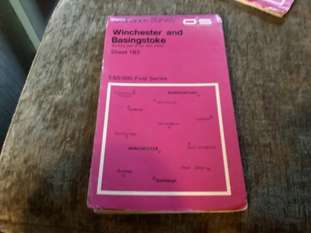 OS, Ordnance Survey Landranger map- no: 185, Winchester & Basingstoke