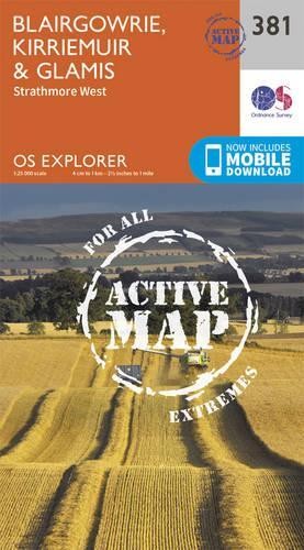 Blairgowrie, Kirriemuir and Glamis (Map) OS Explorer Active Map